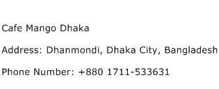 Cafe Mango Dhaka Address Contact Number