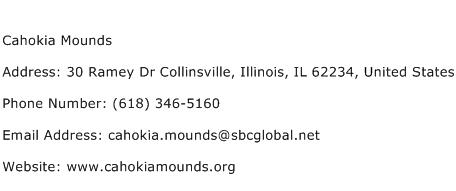 Cahokia Mounds Address Contact Number
