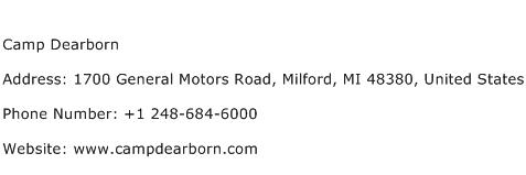 Camp Dearborn Address Contact Number