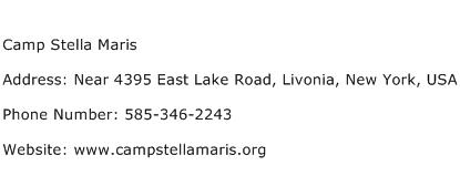 Camp Stella Maris Address Contact Number