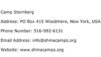 Camp Sternberg Address Contact Number
