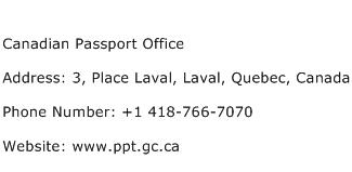 passport office canadian address number contact information email