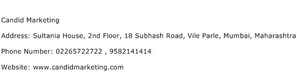 Candid Marketing Address Contact Number