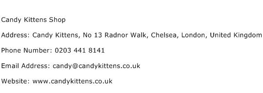 Candy Kittens Shop Address Contact Number