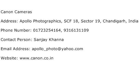 Canon Cameras Address Contact Number