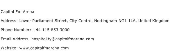 Capital Fm Arena Address Contact Number