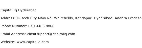 Capital Iq Hyderabad Address Contact Number