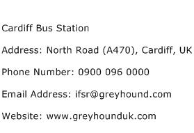 Cardiff Bus Station Address Contact Number