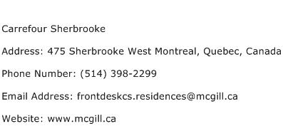 Carrefour Sherbrooke Address Contact Number