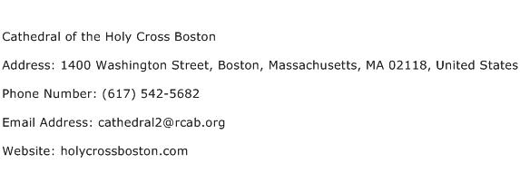 Cathedral of the Holy Cross Boston Address Contact Number
