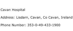 Cavan Hospital Address Contact Number