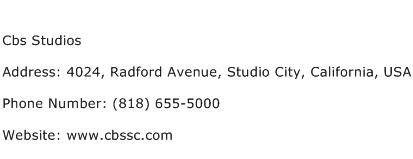Cbs Studios Address Contact Number