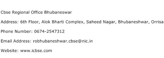 Cbse Regional Office Bhubaneswar Address Contact Number