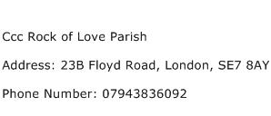 Ccc Rock of Love Parish Address Contact Number