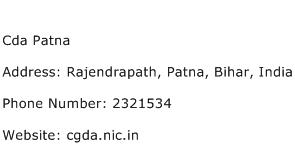 Cda Patna Address Contact Number