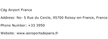 Cdg Airport France Address Contact Number
