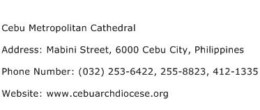 Cebu Metropolitan Cathedral Address Contact Number