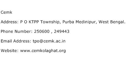 Cemk Address Contact Number