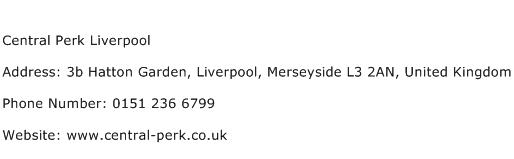 Central Perk Liverpool Address Contact Number