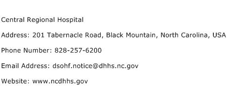 Central Regional Hospital Address Contact Number