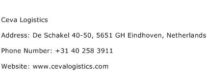 Ceva Logistics Address Contact Number