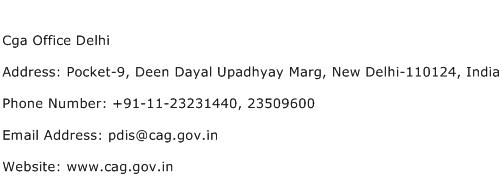 Cga Office Delhi Address Contact Number