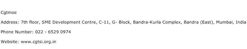 Cgtmse Address Contact Number