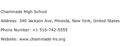 Chaminade High School Address Contact Number