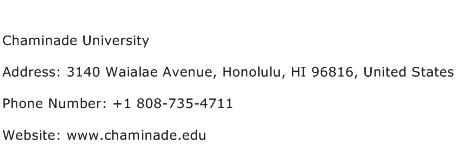Chaminade University Address Contact Number