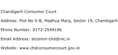 Chandigarh Consumer Court Address Contact Number