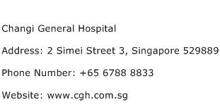 Changi General Hospital Address Contact Number
