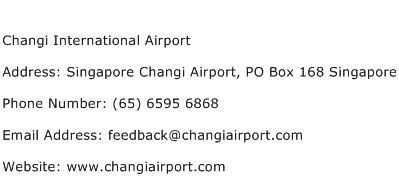 Changi International Airport Address Contact Number