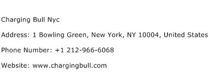 Charging Bull Nyc Address Contact Number