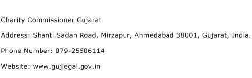 Charity Commissioner Gujarat Address Contact Number