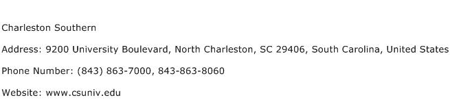 Charleston Southern Address Contact Number
