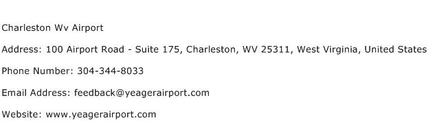 Charleston Wv Airport Address Contact Number