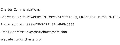 Charter Communications Address Contact Number