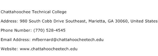 Chattahoochee Technical College Address Contact Number