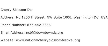 Cherry Blossom Dc Address Contact Number