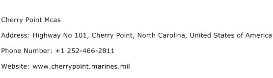 Cherry Point Mcas Address Contact Number