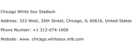 Chicago White Sox Stadium Address Contact Number