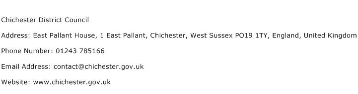 Chichester District Council Address Contact Number