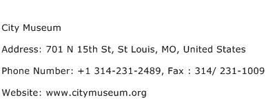 City Museum Address Contact Number