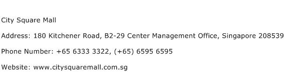 City Square Mall Address Contact Number