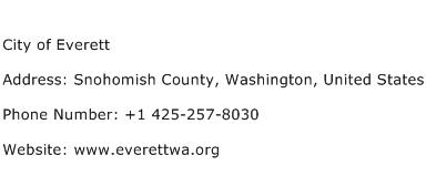 City of Everett Address Contact Number