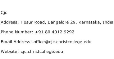 Cjc Address Contact Number