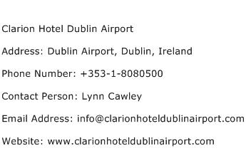 Clarion Hotel Dublin Airport Address Contact Number