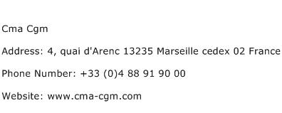 Cma Cgm Address Contact Number