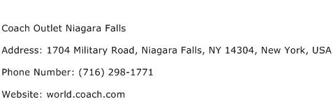 Coach Outlet Niagara Falls Address Contact Number