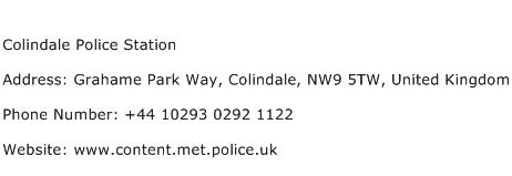 Colindale Police Station Address Contact Number